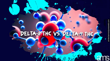 Delta-8 vs Delta-9 THC molecules of delta-8 THC and delta-9 THC