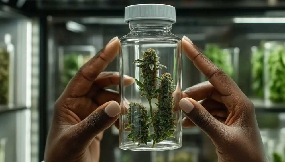 THC potency testing using scientific lab equipment